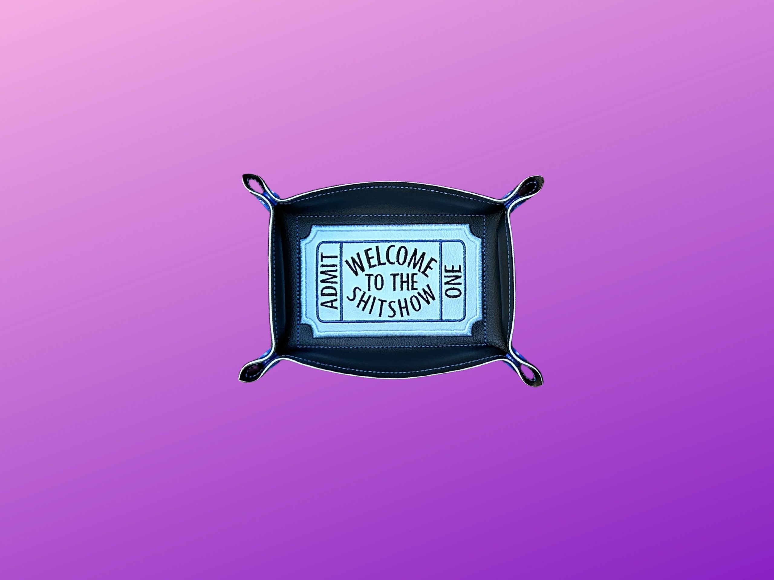 Welcome to the Shitshow ITH dice tray machine embroidery design