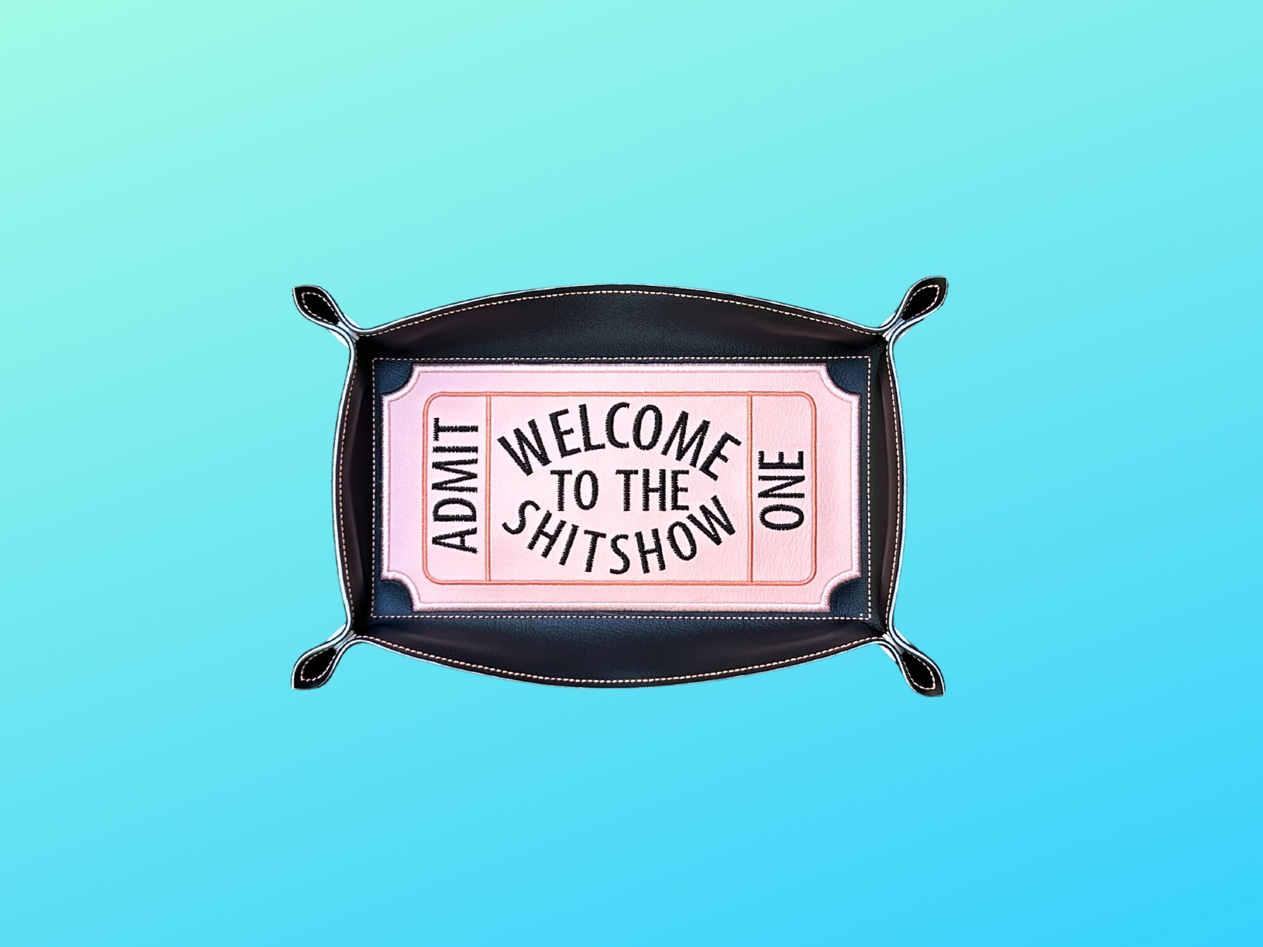 Welcome to the Shitshow ITH dice tray machine embroidery design