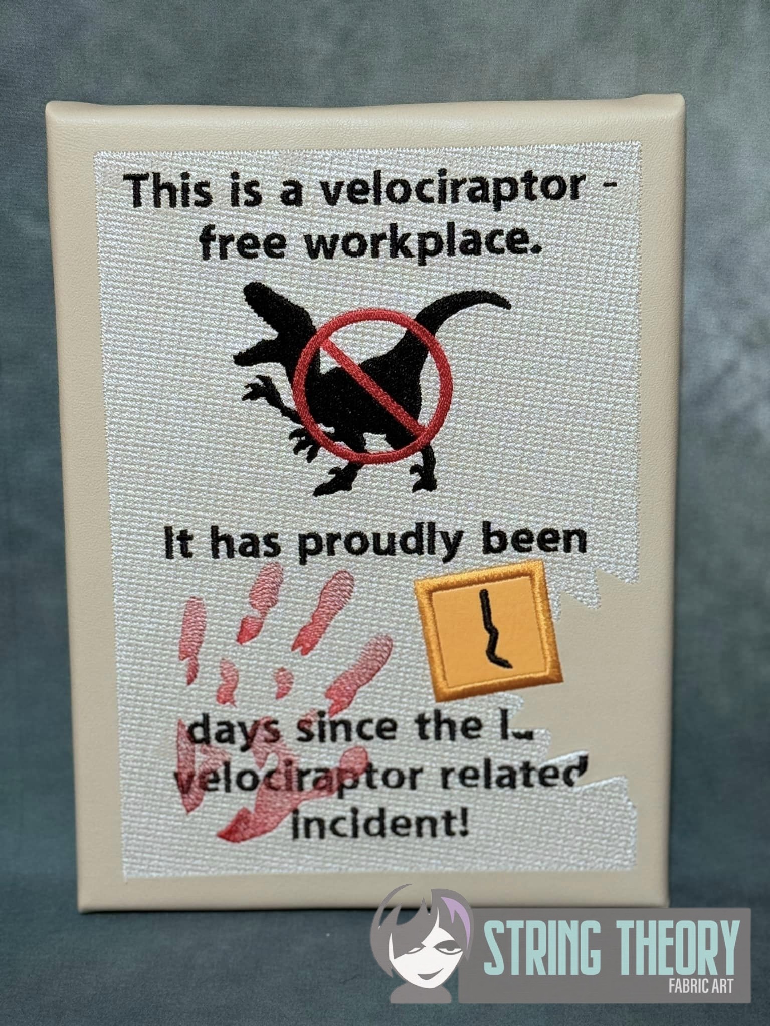 Velociraptor Free Workplace machine embroidery design