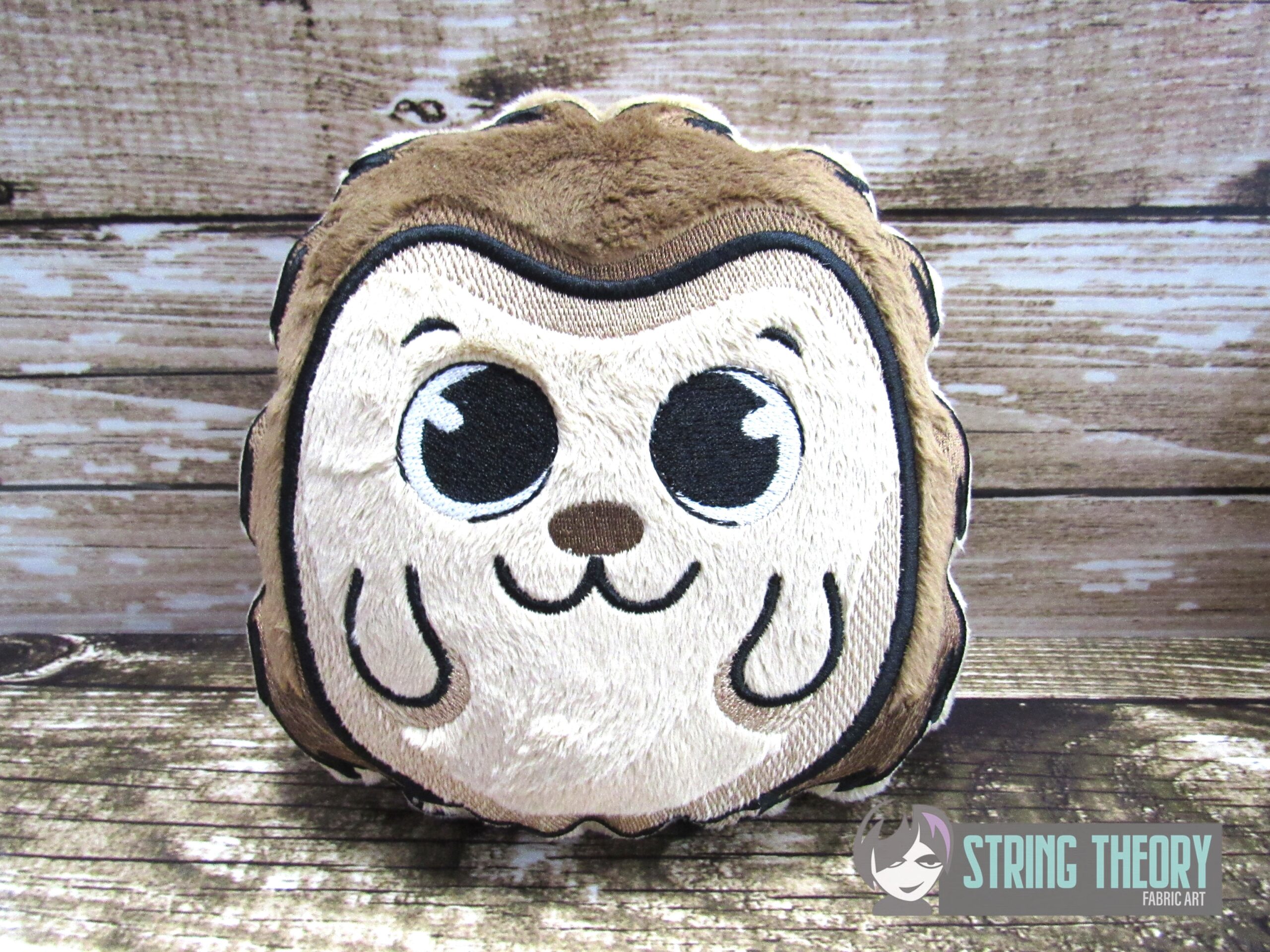 Chibi Hedgehog ITH Stuffie machine embroidery design