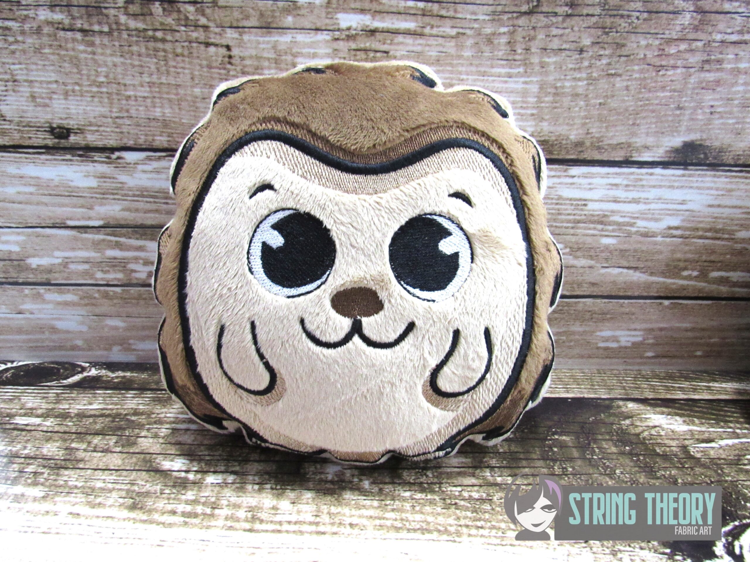 Chibi Hedgehog ITH Stuffie machine embroidery design