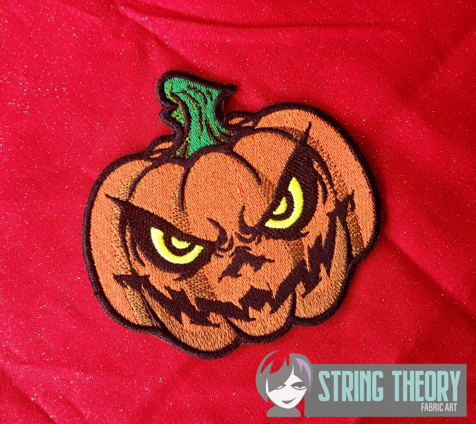 Chibi Evil Pumpkin machine embroidery design