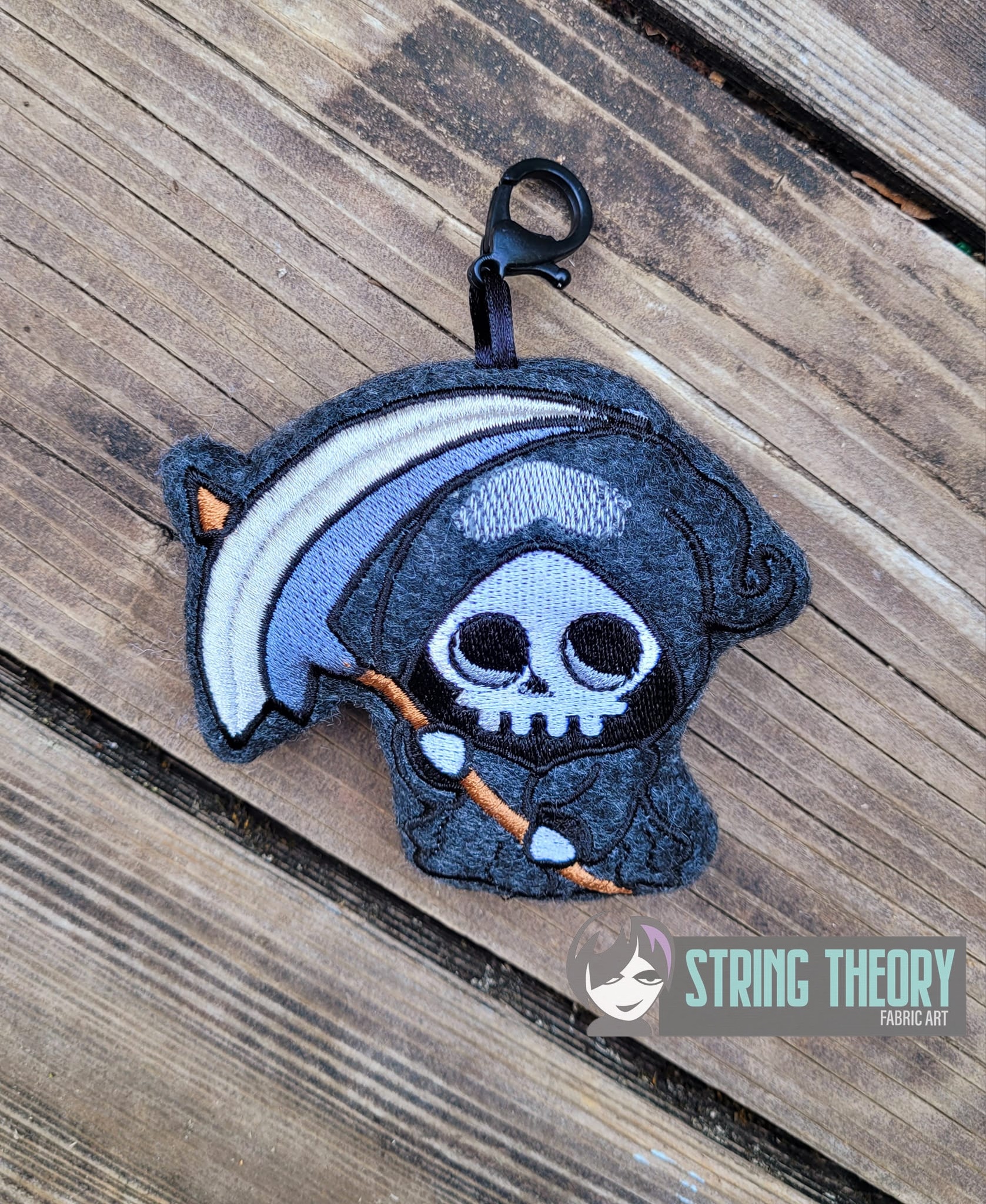 Chibi Grim Reaper ITH stuffie machine embroidery design