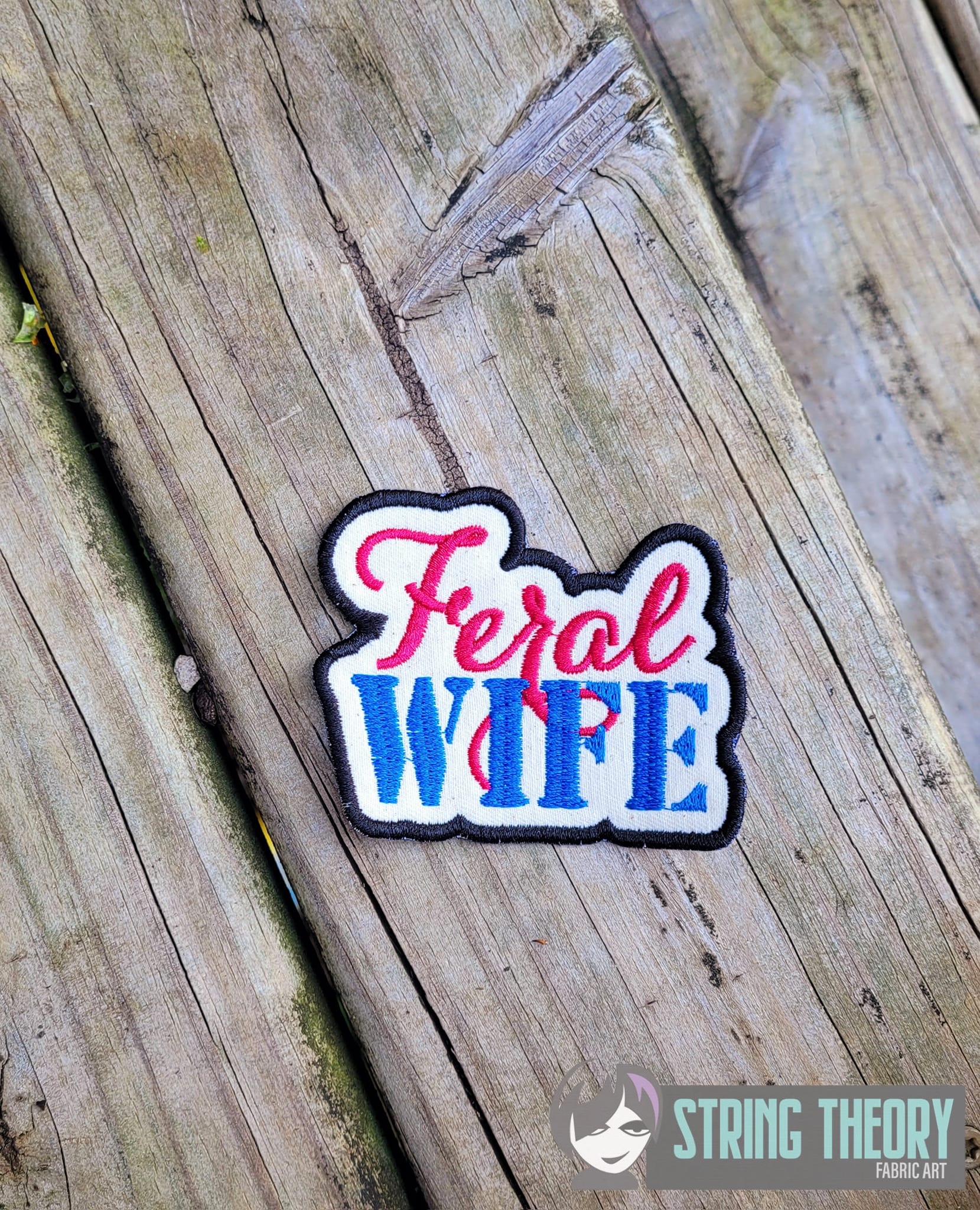 Feral Wife ITH patch machine embroidery design