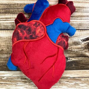 Jumbo Anatomical Heart ITH stuffie machine embroidery design