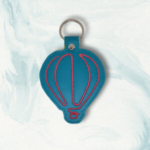 Continuous Line Hot Air Balloon ITH fob machine embroidery design