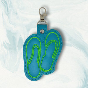 Continuous Line Sandles ITH fob machine embroidery design