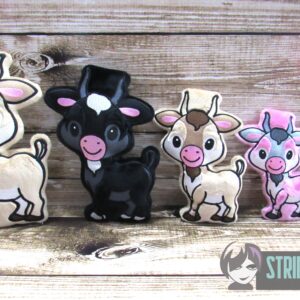 Chibi Goat ITH stuffie machine embroidery design