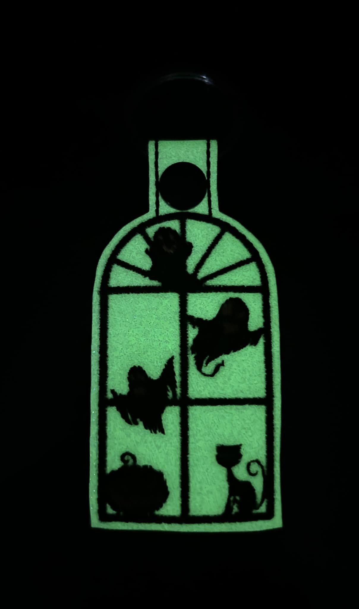 Haunted Window Ghosts ITH fob machine embroidery design