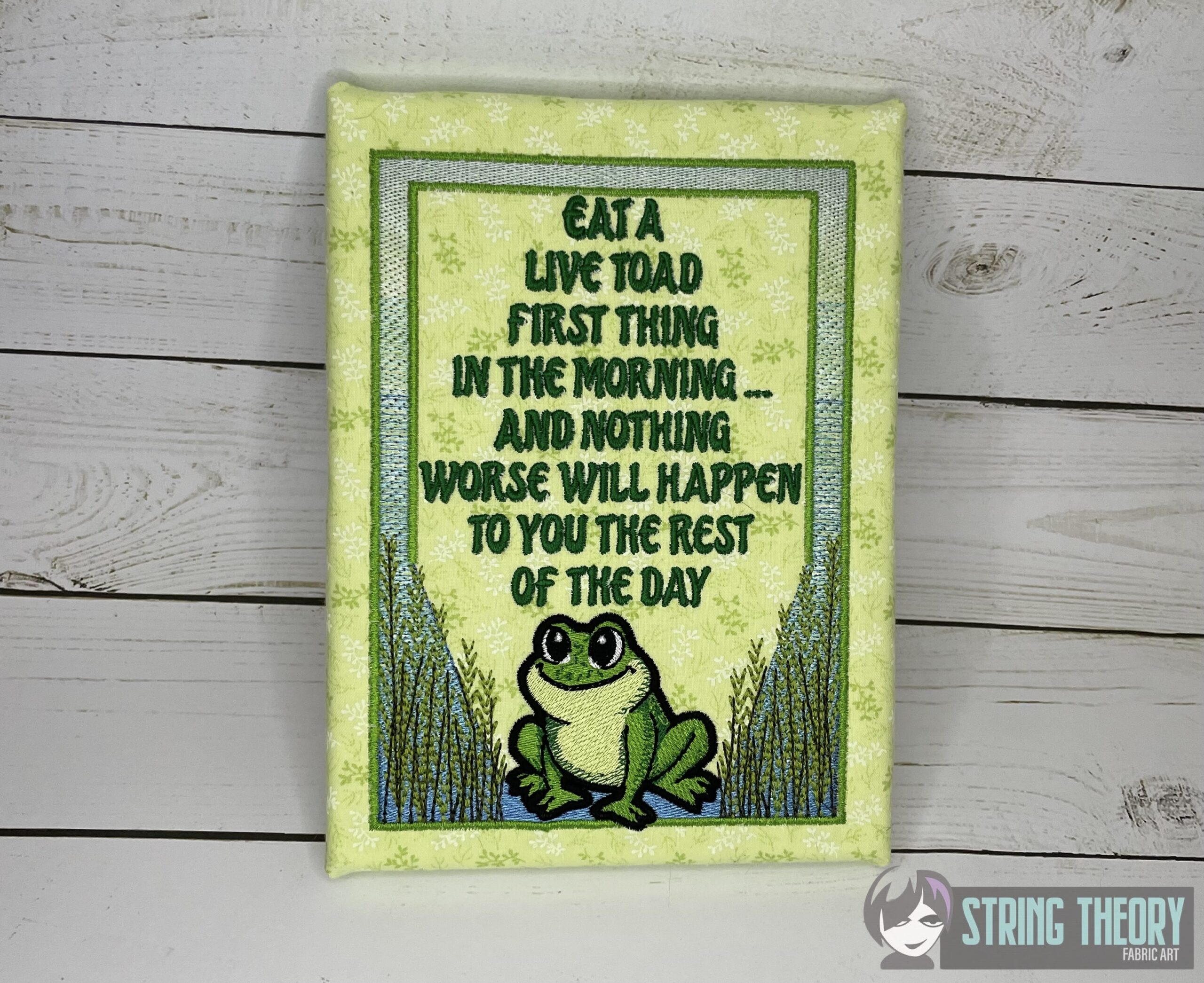 Eat a Live Toad machine embroidery design