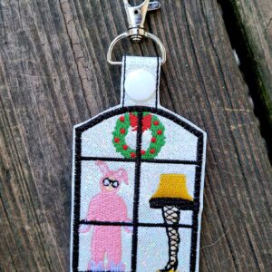 Fan of the Holidays Window 1 ITH fob machine embroidery design