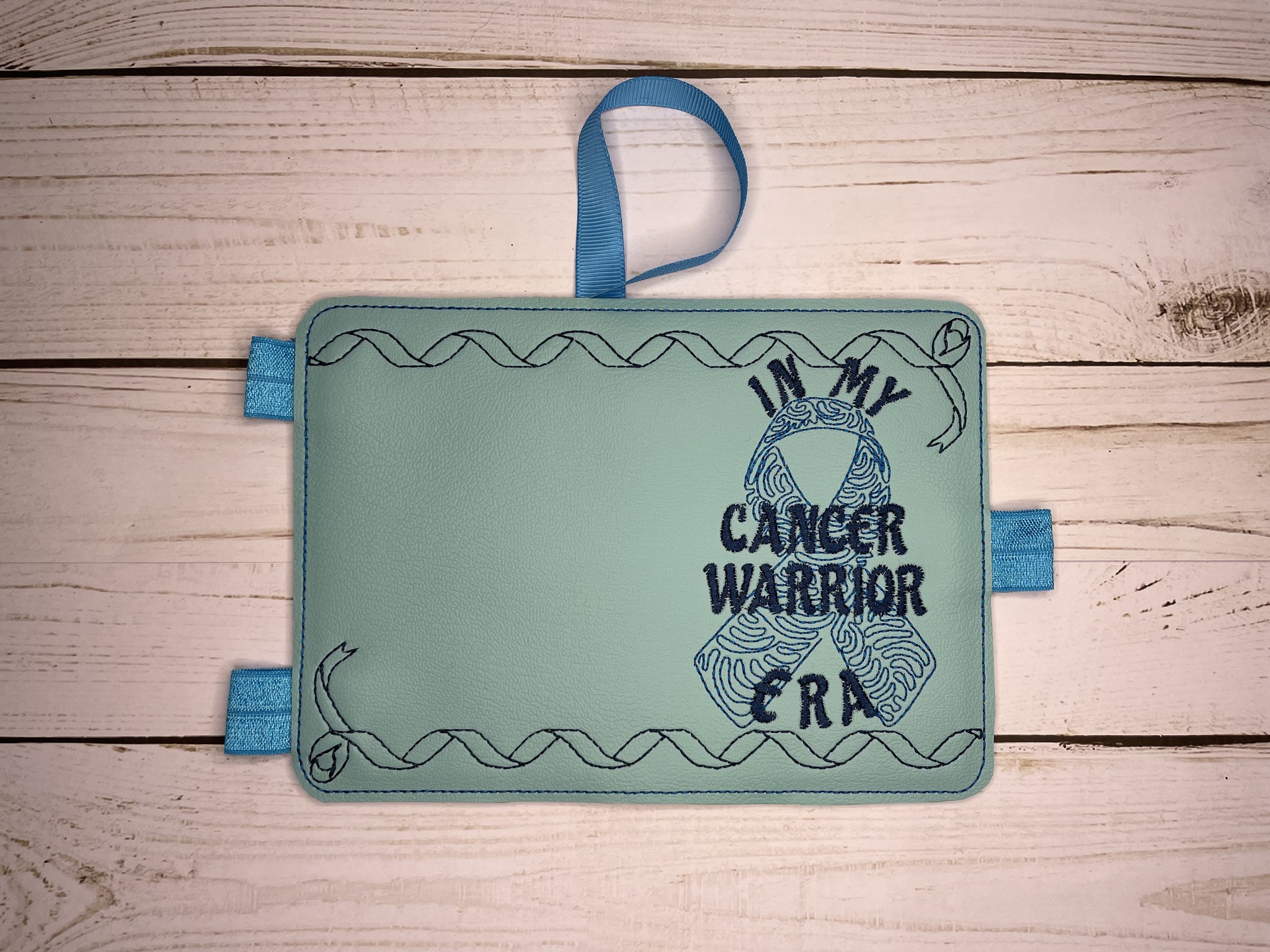Cancer Warrior Era ITH notebook cover machine embroidery design
