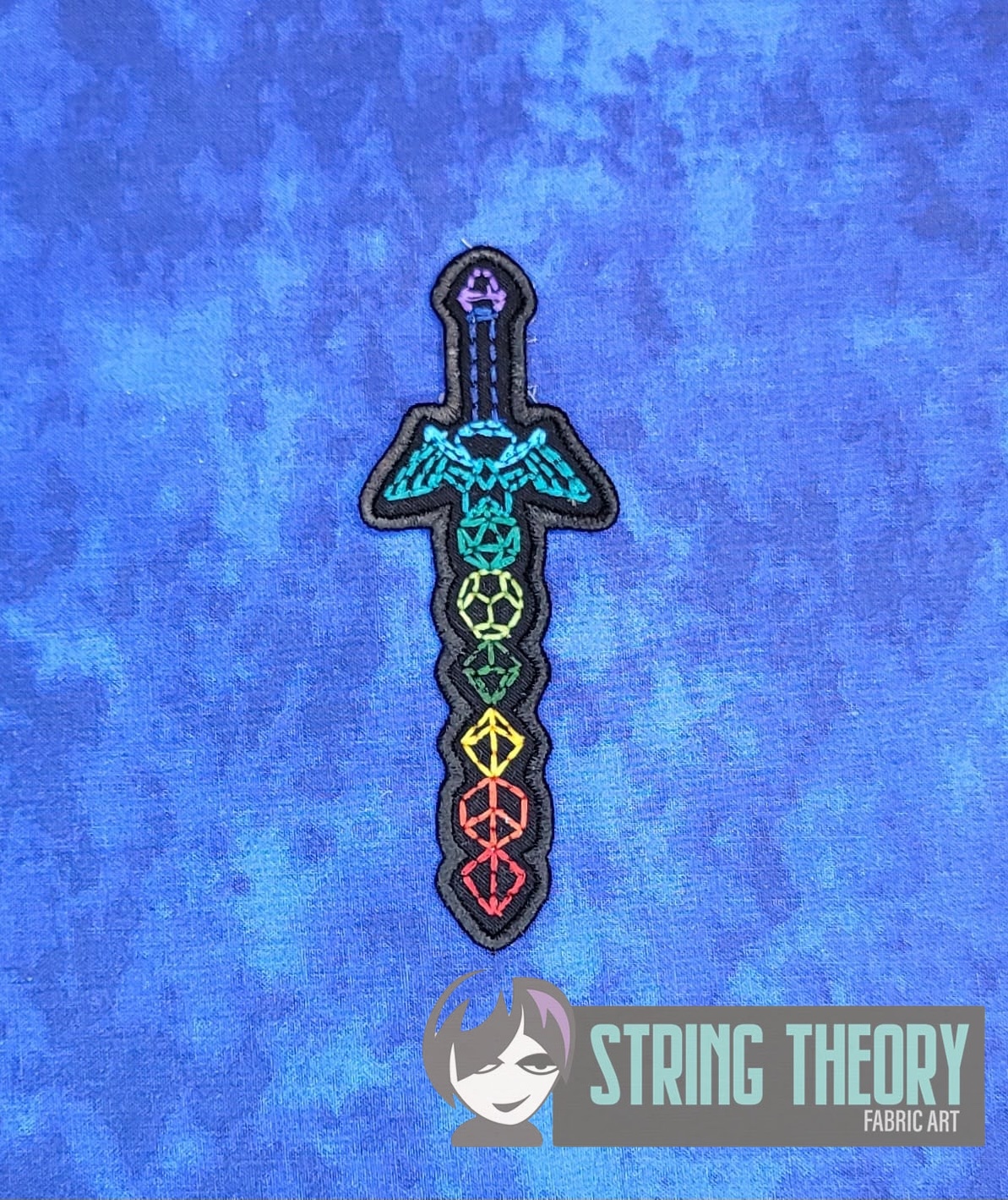 Dice Sword ITH patch machine embroidery design
