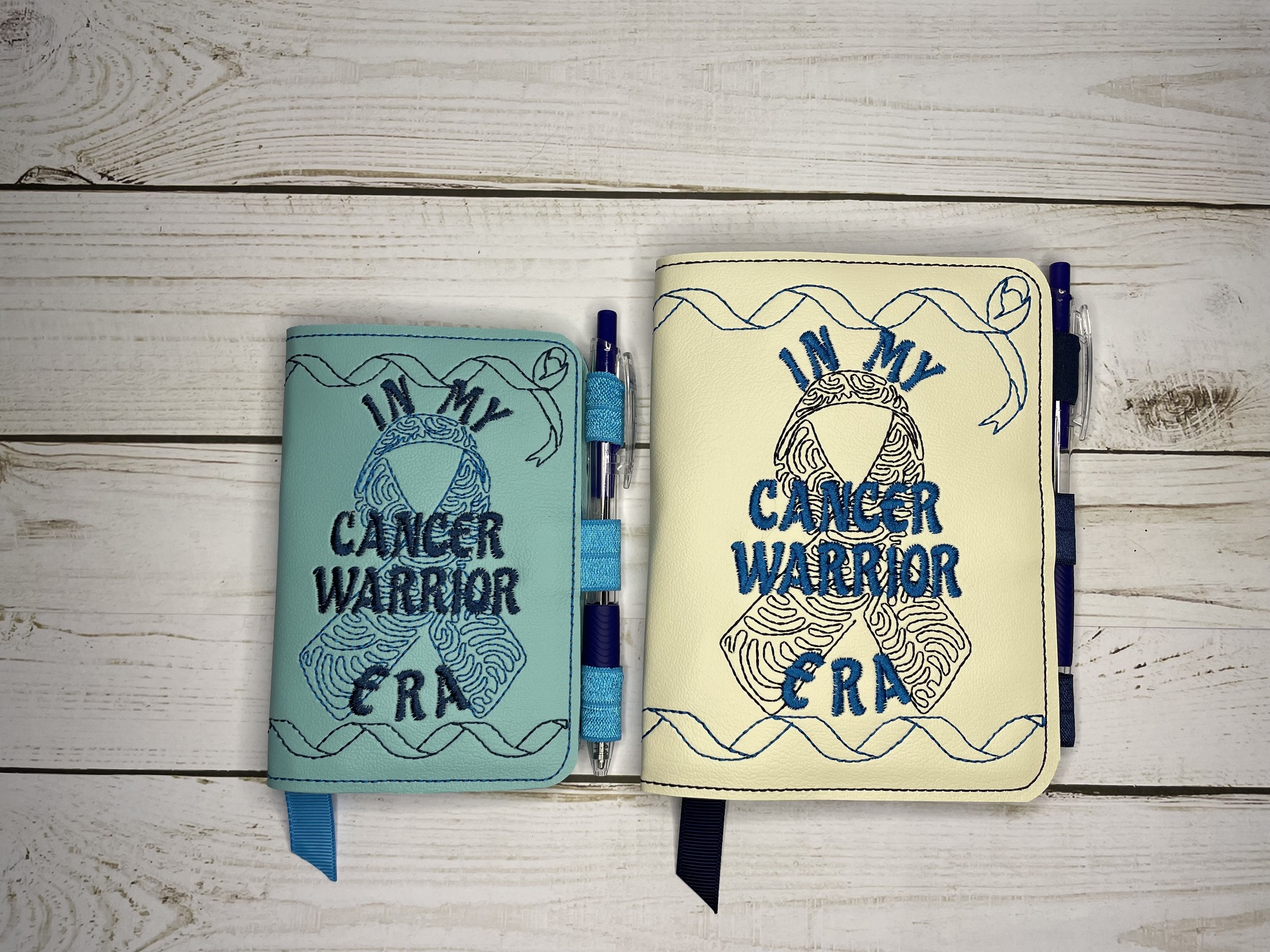 Cancer Warrior Era ITH notebook cover machine embroidery design