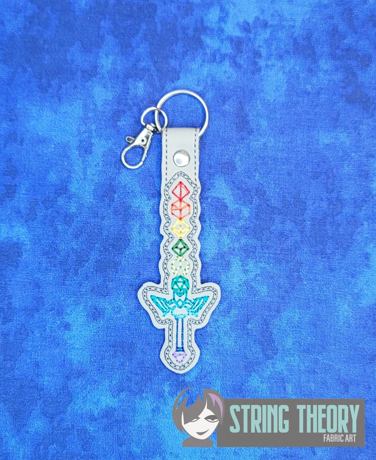 Dice Sword ITH fob machine embroidery design