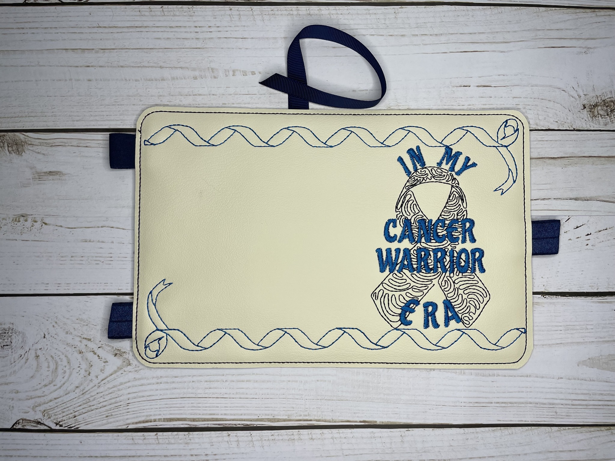 Cancer Warrior Era ITH notebook cover machine embroidery design