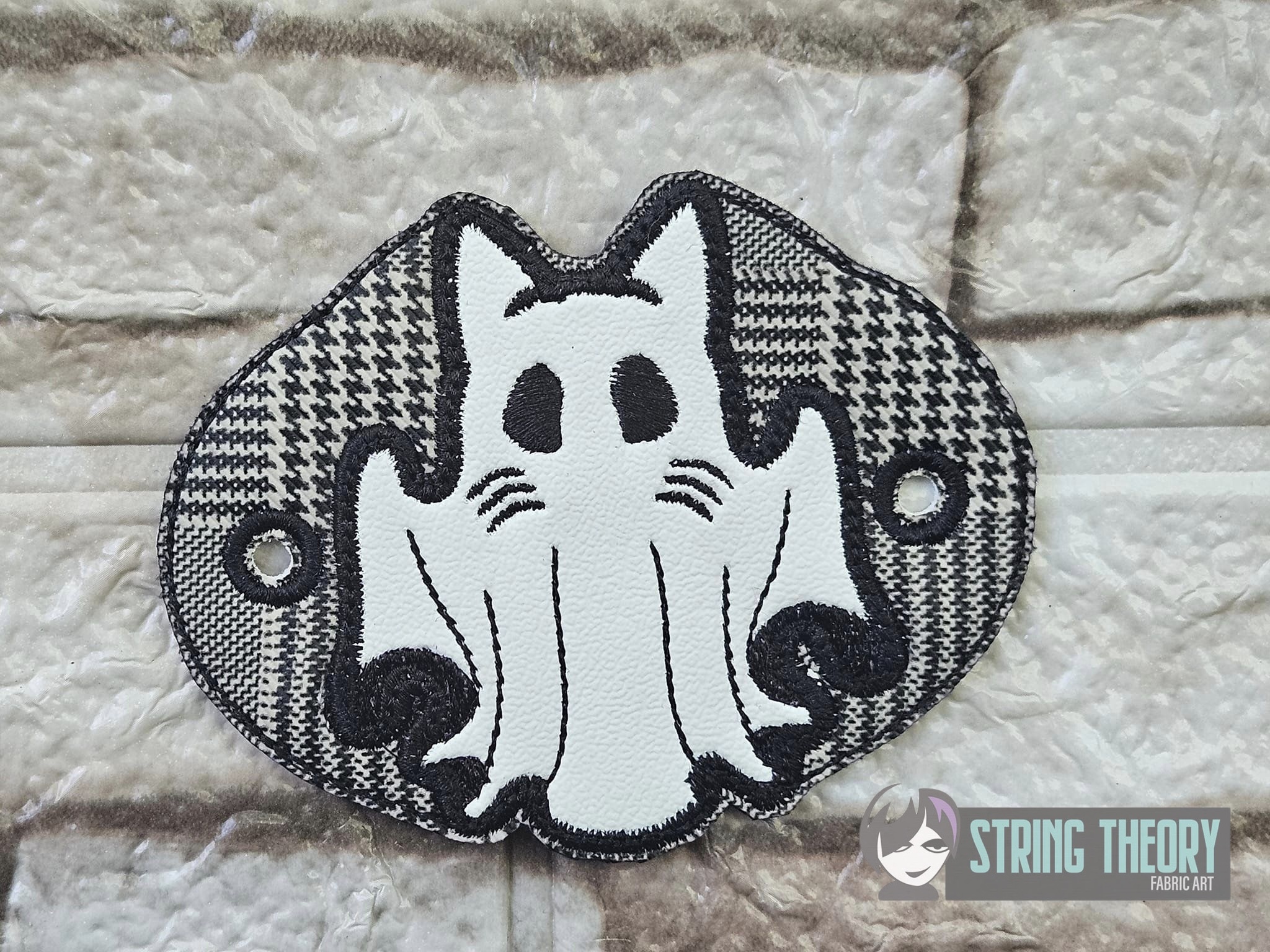 Hungry Ghost ITH bun cover machine embroidery design