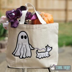 Ghost Walking Dog machine embroidery design