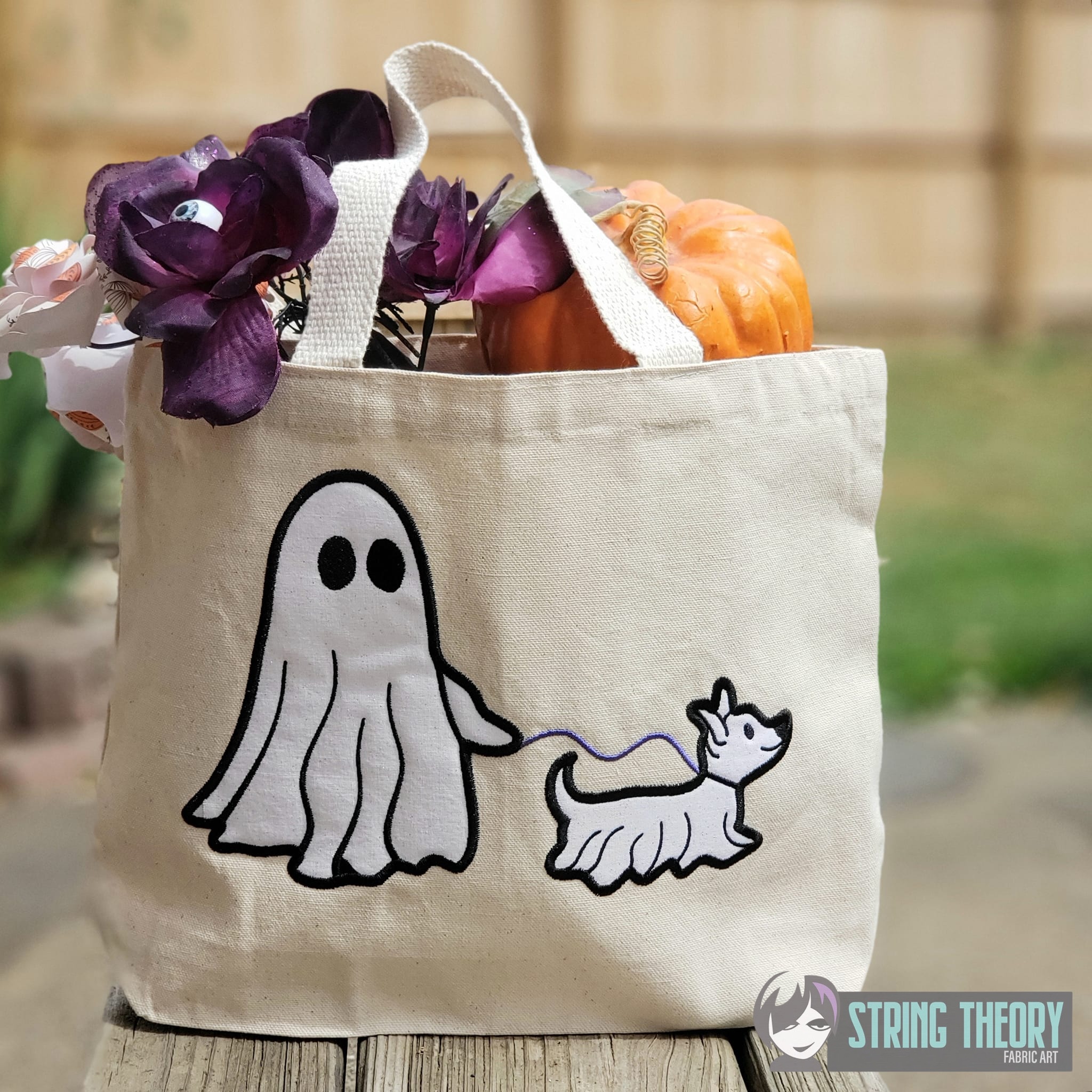 Ghost Walking Dog machine embroidery design