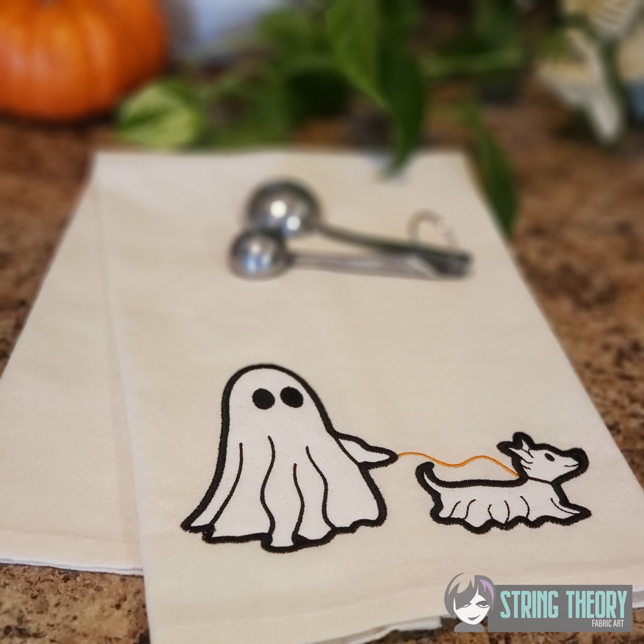 Ghost Walking Dog machine embroidery design