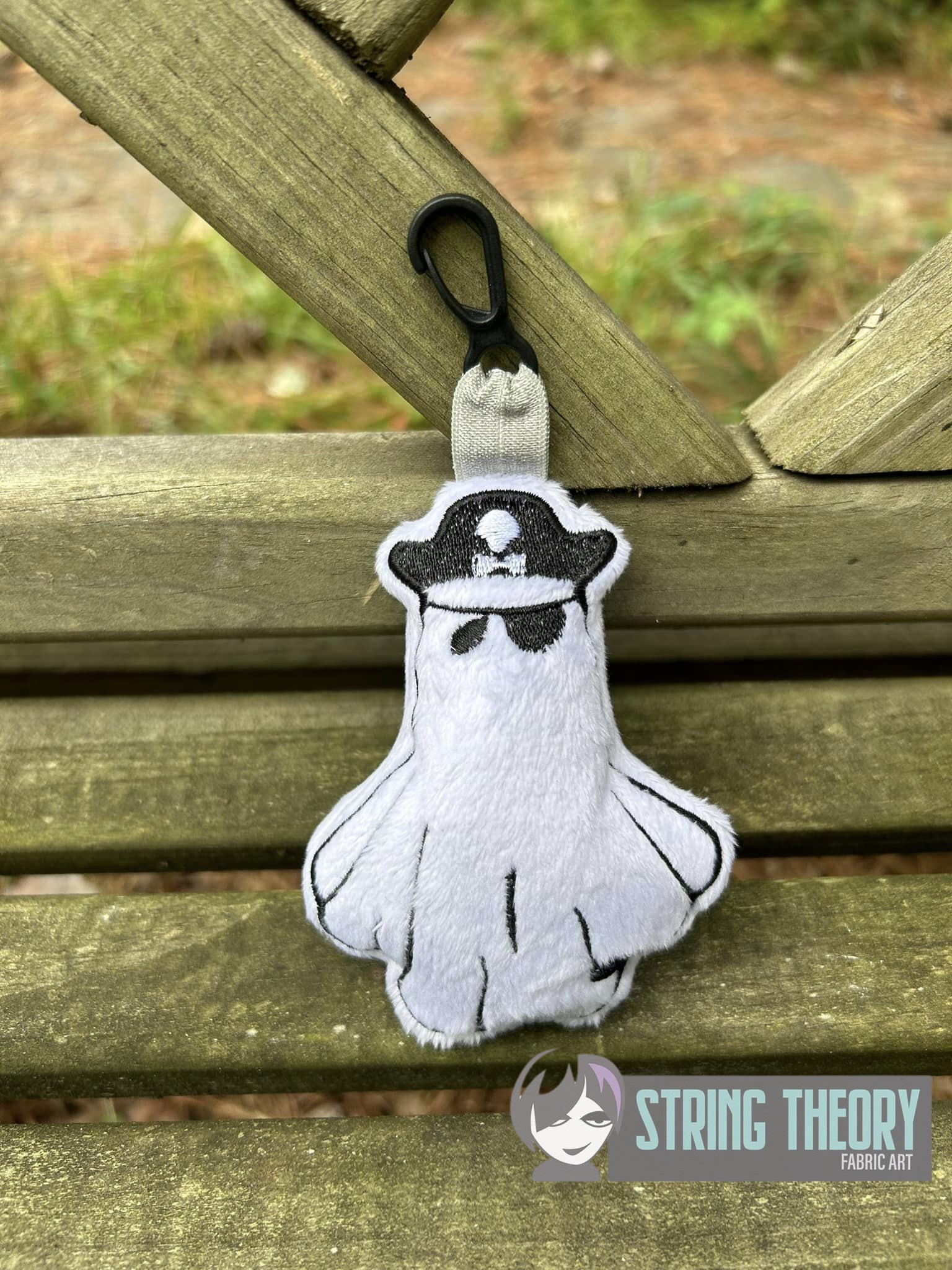 Pirate Ghost ITH stuffie machine embroidery design