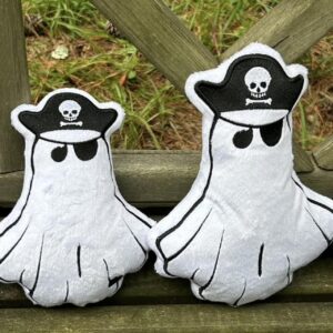 Pirate Ghost ITH stuffie machine embroidery design