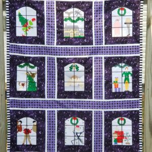 Fan of the Holiday Window set machine embroidery design