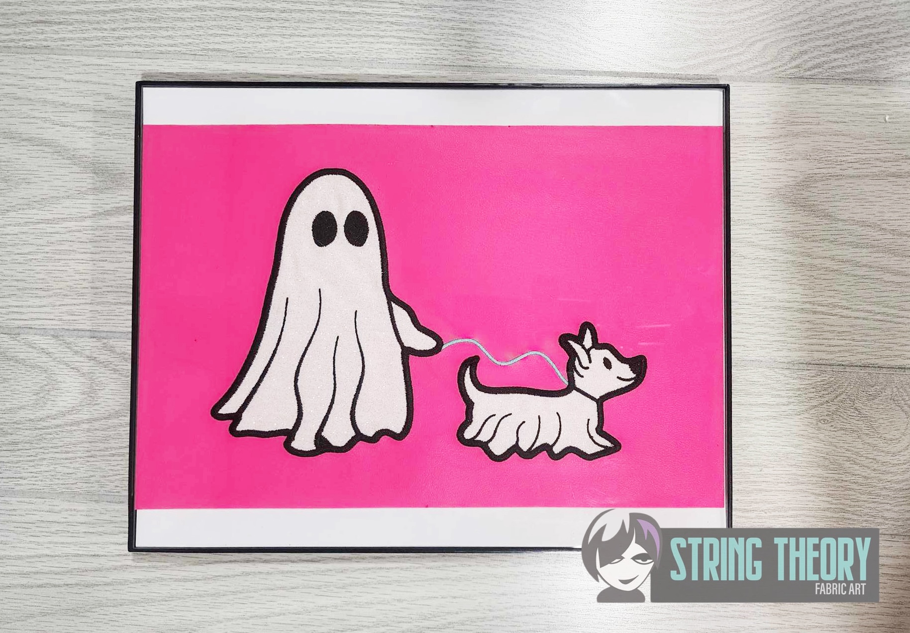 Ghost Walking Dog machine embroidery design
