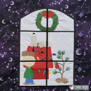 Fan of the Holiday Window 9 machine embroidery design