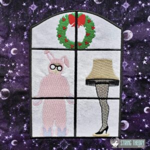 Fan of the Holiday Window 1 machine embroidery design