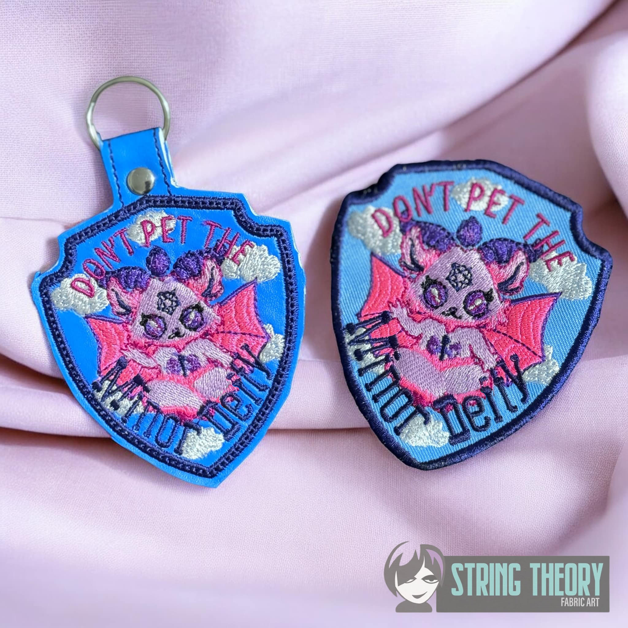 Dont pet the minor deity ITH fob patch machine embroidery design