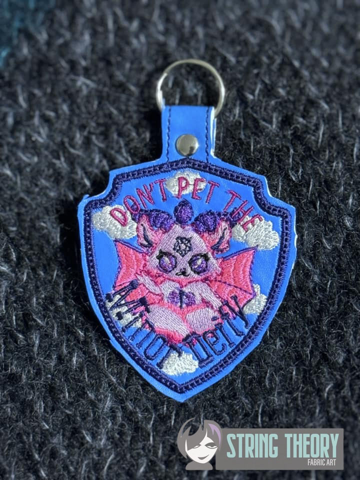 Dont pet the minor deity ITH fob machine embroidery design