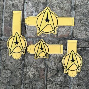 Star Trek Old School Command ITH wallet tabs machine embroidery design