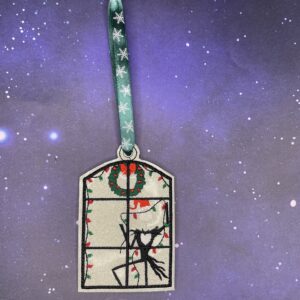 Fan of the Holidays Window ITH ornament machine embroidery design