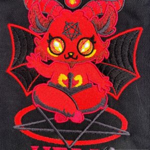 Cute as Hell Chibi Baphomet machine embroidery design