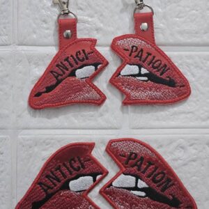 Rocky Horror Picture Show Antici-Pation ITH fob patch machine embroidery design