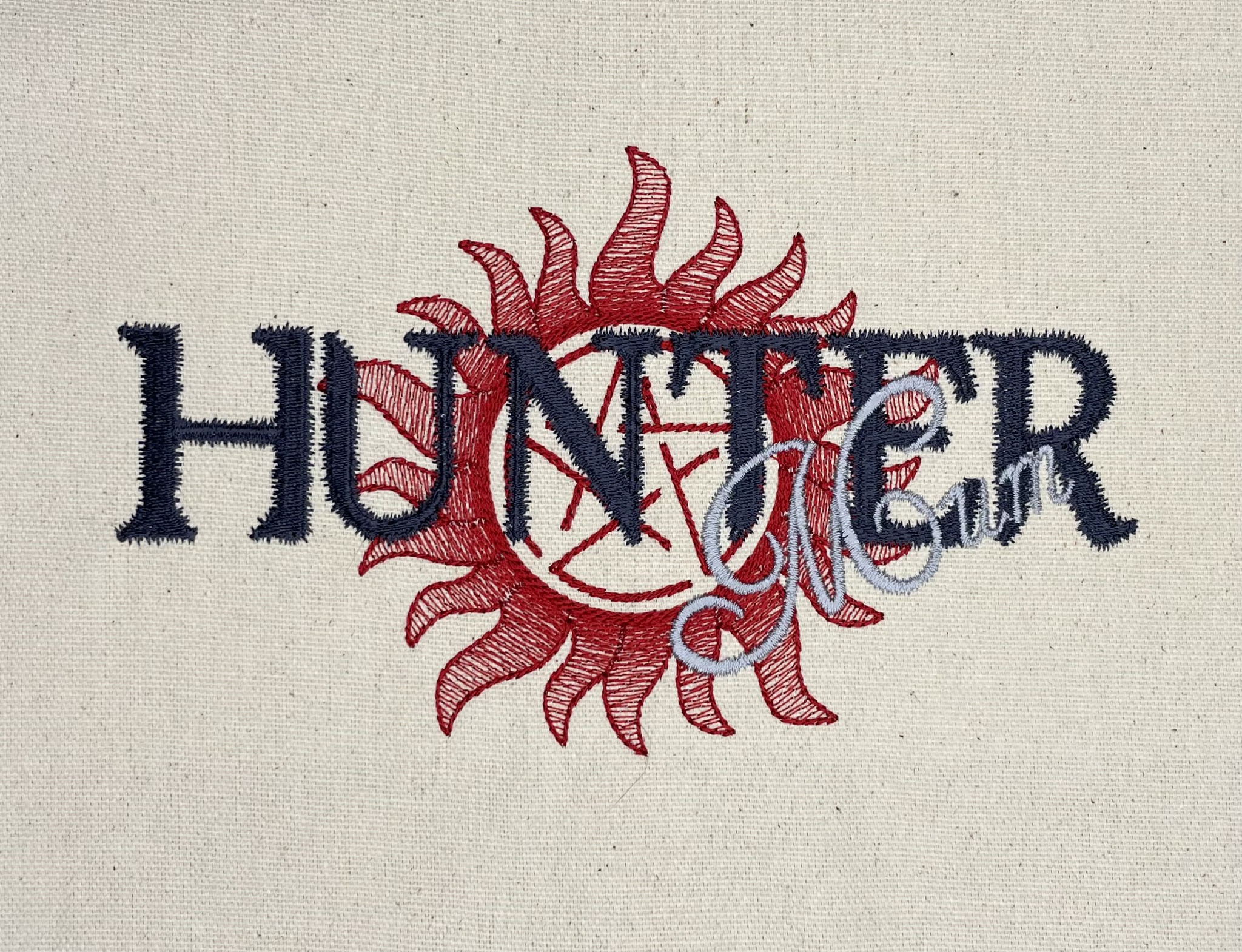 Supernatural Hunter mum machine embroidery design