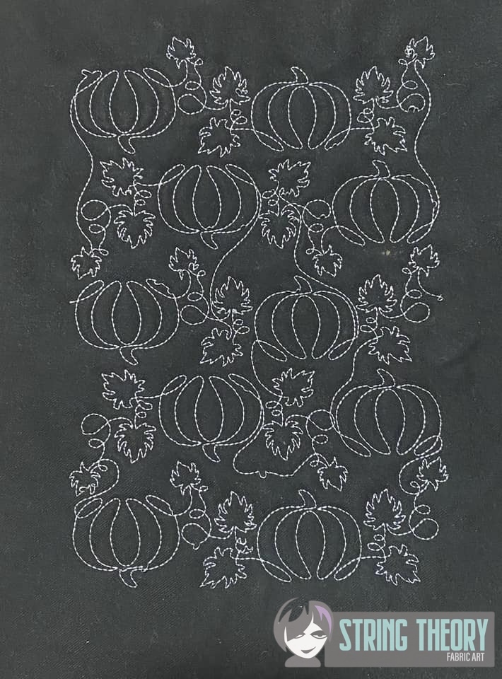 Pumpkin Quilt Stitch machine embroidery design
