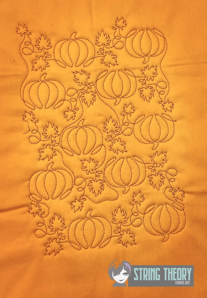 Pumpkin Quilt Stitch machine embroidery design