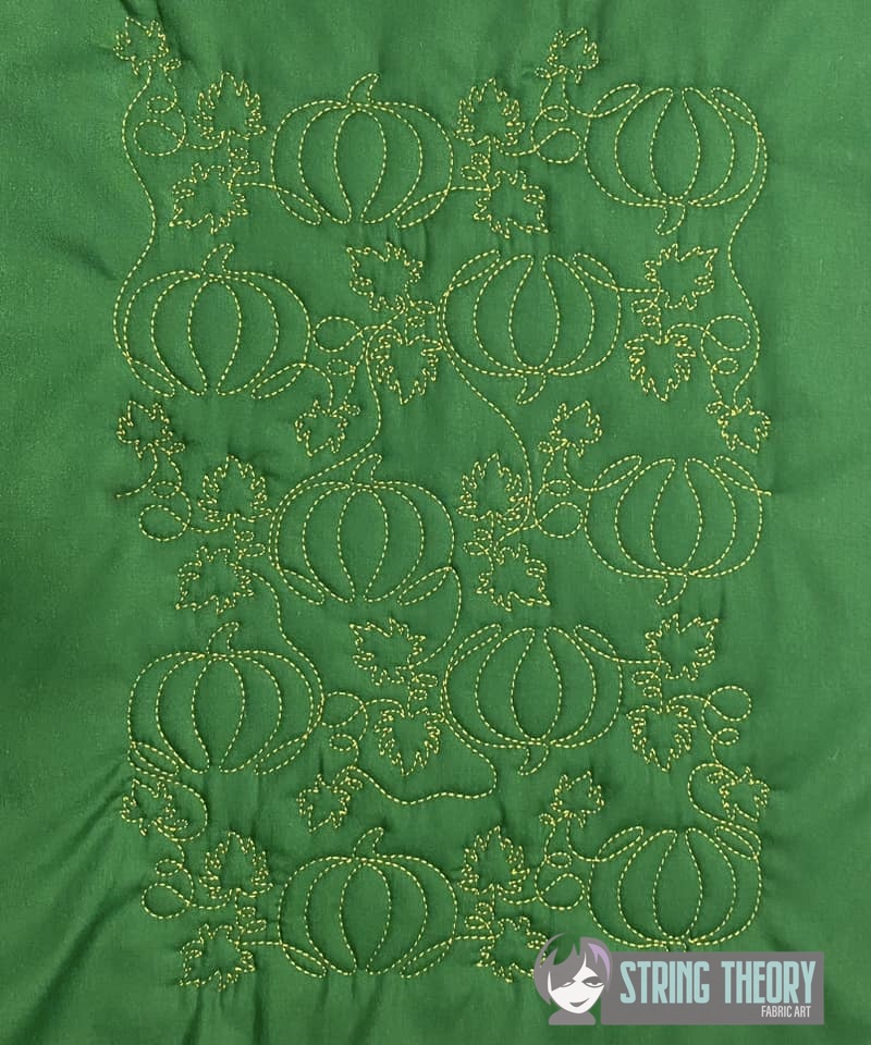 Pumpkin Quilt Stitch machine embroidery design