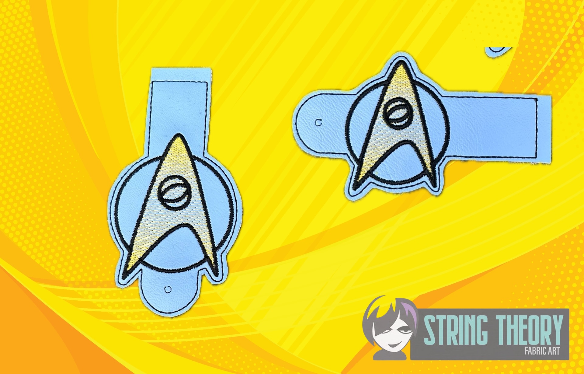 Star Trek Old School Science ITH wallet tabs machine embroidery design