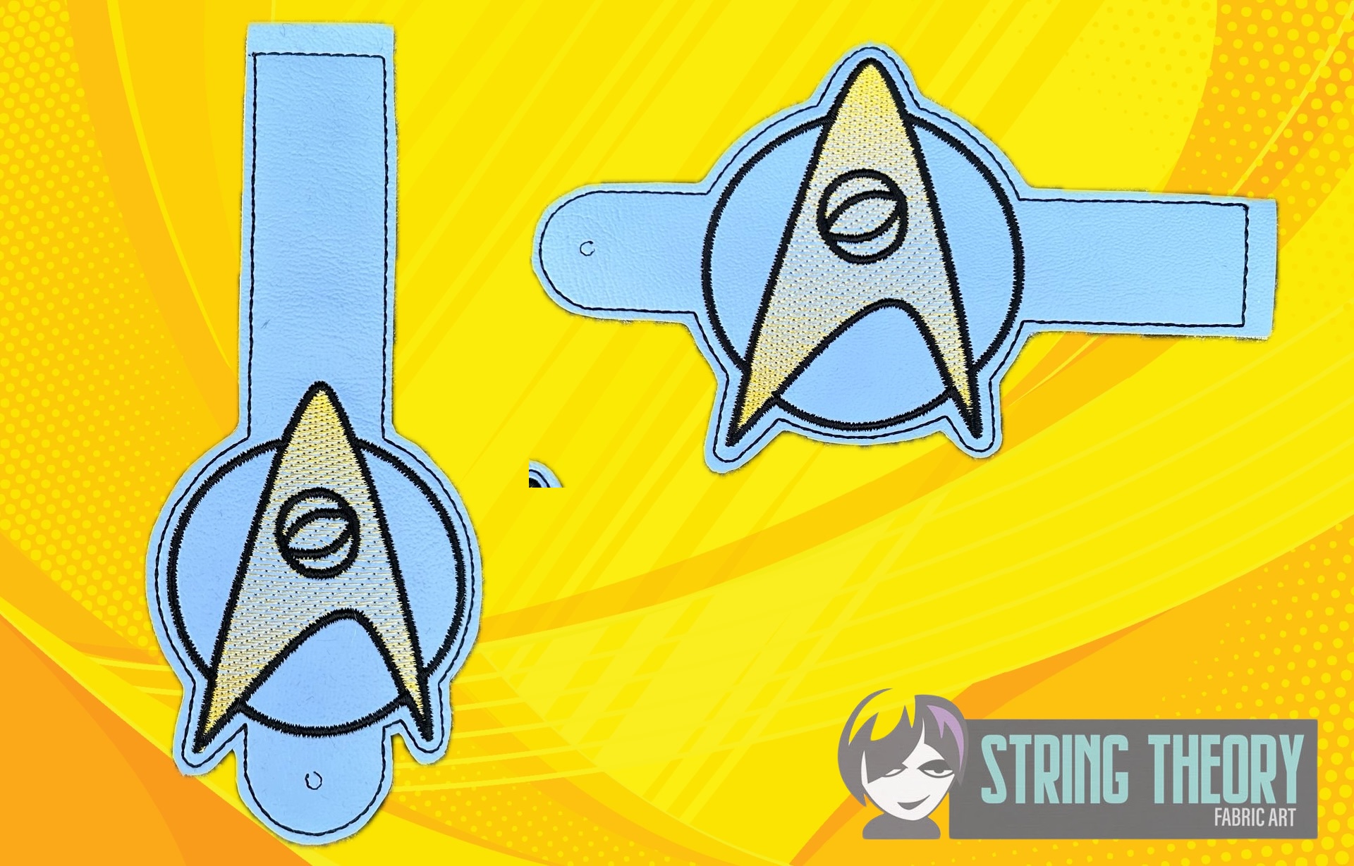 Star Trek Old School Science ITH wallet tabs machine embroidery design