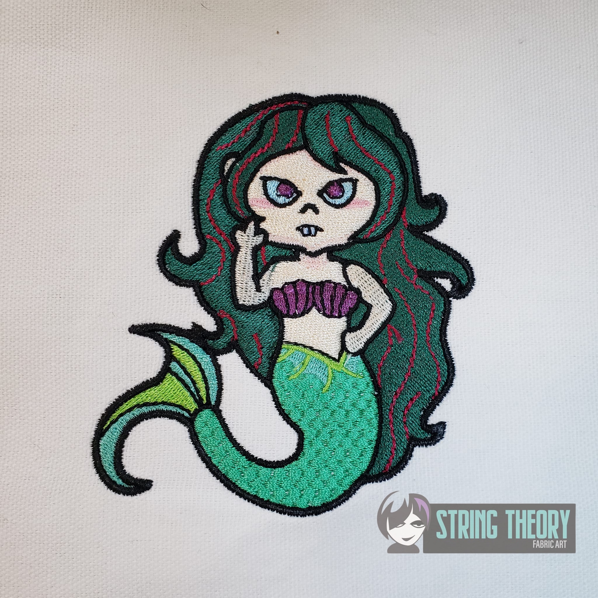 Shelly the Mermaid salty snarky Assaulty machine embroidery pattern