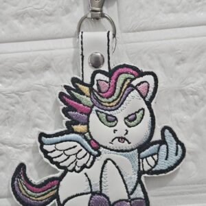 Flappy the Pegasus Bird ITH fob machine embroidery design