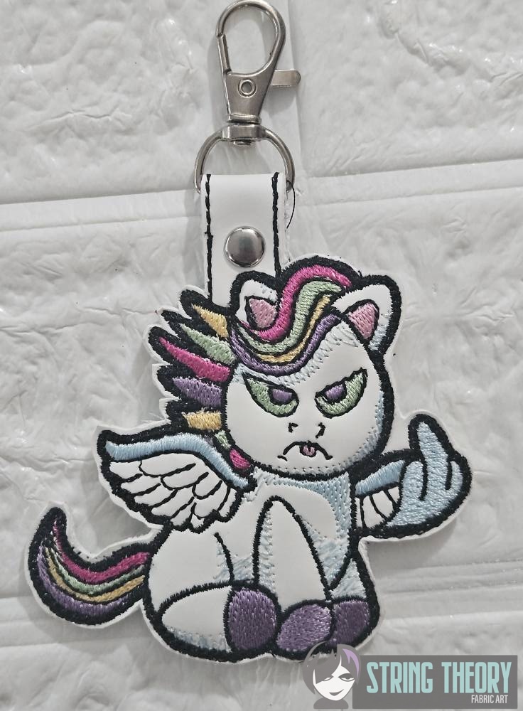 Flappy the Pegasus Bird ITH fob machine embroidery design