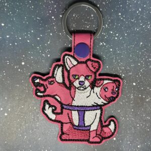 Yappy the Three Headed Dog ITH fob machine embroidery design