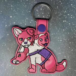 Yappy the Three Headed Dog ITH fob machine embroidery design