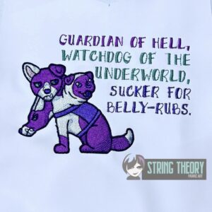 Yappy the Three Headed Dog machine embroidery pattern