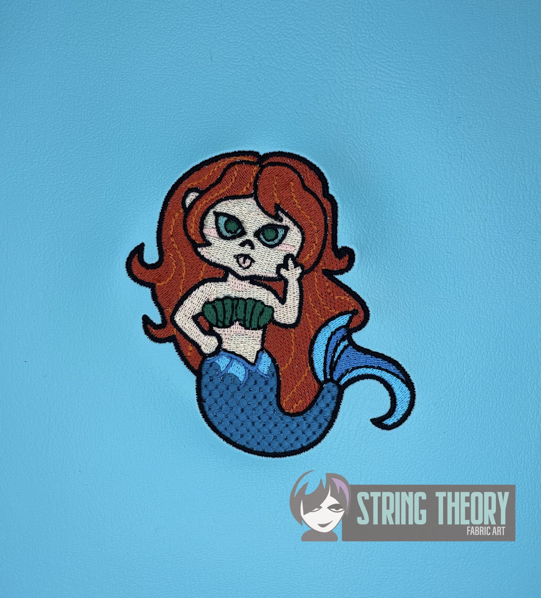 Shelly the Mermaid whats up beaches machine embroidery pattern
