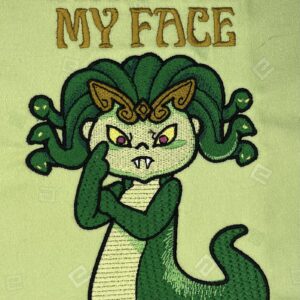 Slinky the Gorgon machine embroidery pattern